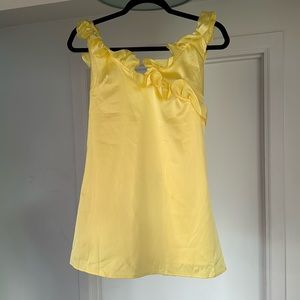 Yellow Ruffle Mini Dress Size Small